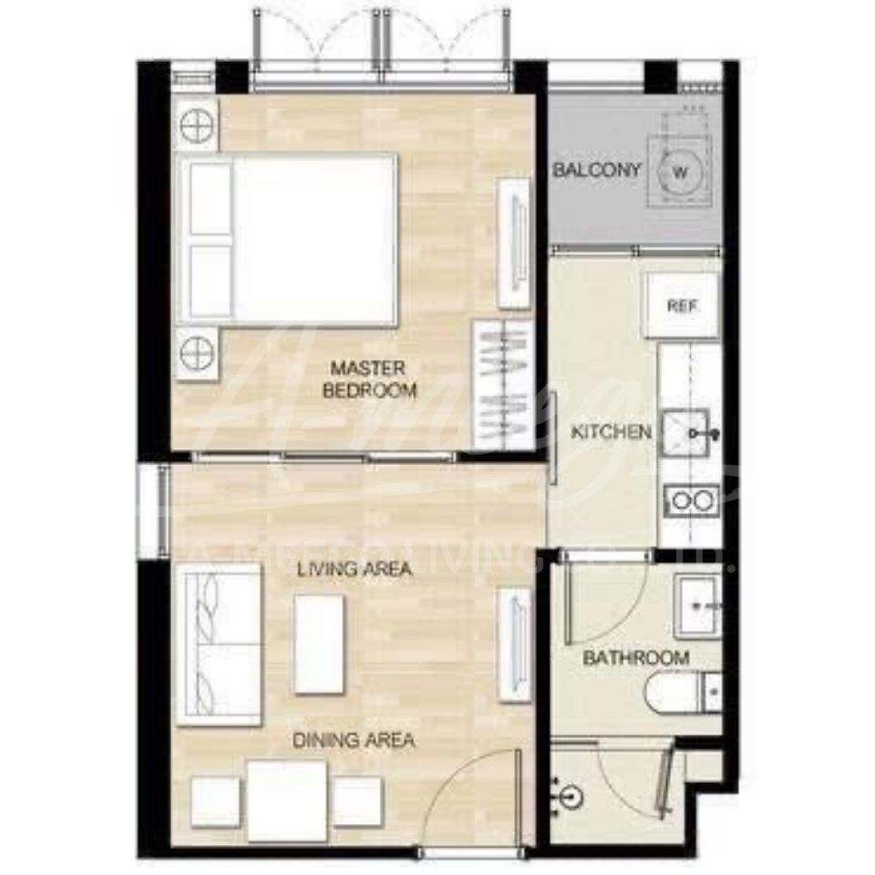 HASU HAUS 77  1bdr/1Bth/37Sqm/7Flr/Bldg B For rent